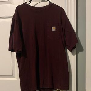 Carhartt Men's Dark Red Short Sleeve Tee
